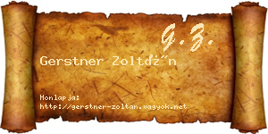 Gerstner Zoltán névjegykártya